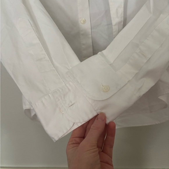J.Crew Men’s Straight Classic White Button Down Long Sleeve Shirt Size Small - Picture 5 of 6